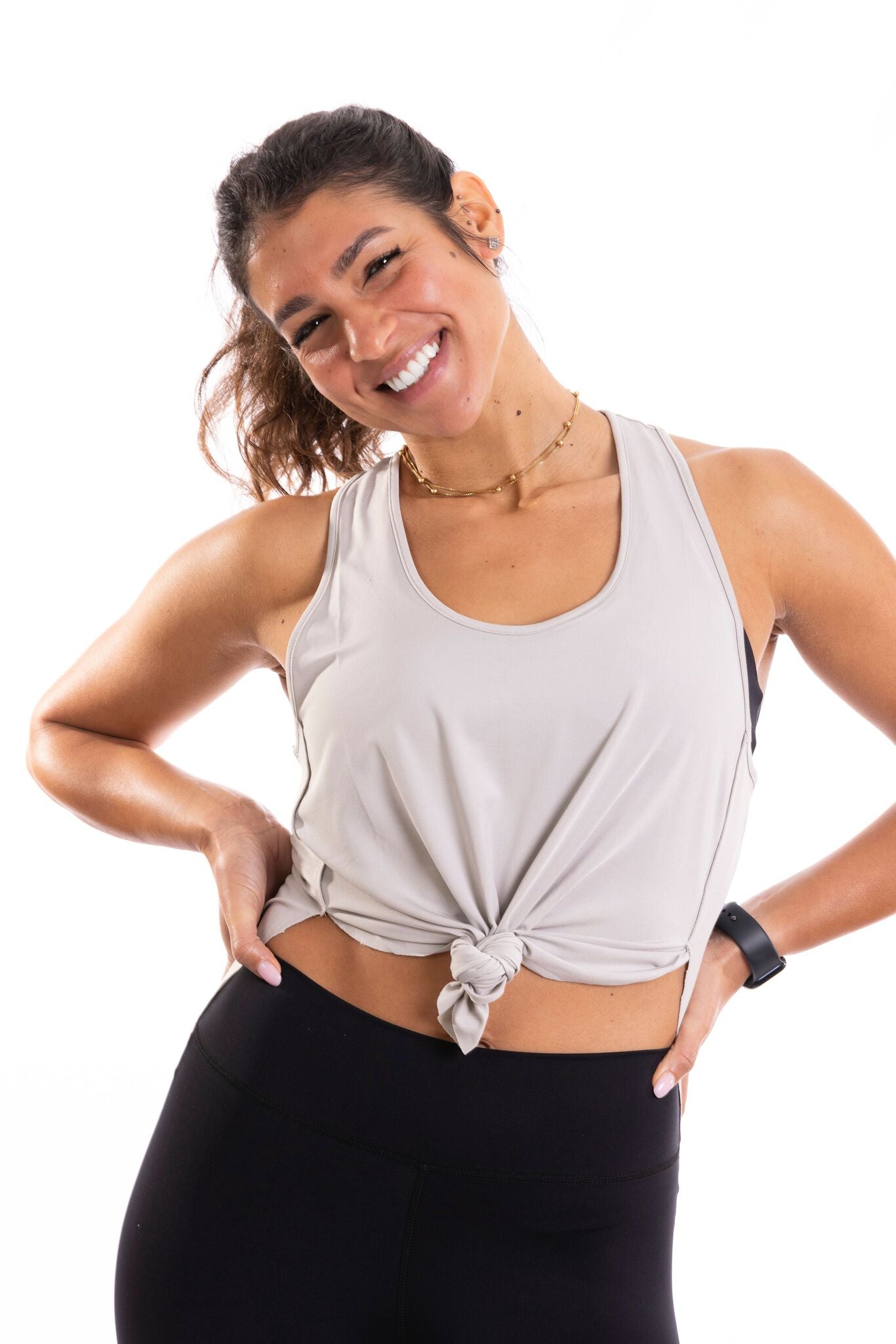 TWIST TOP - NEUTRAL GREY
