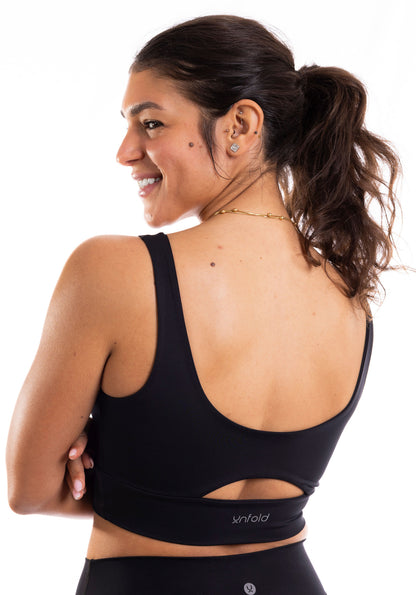 CROP TOP - MIDNIGHT BLACK