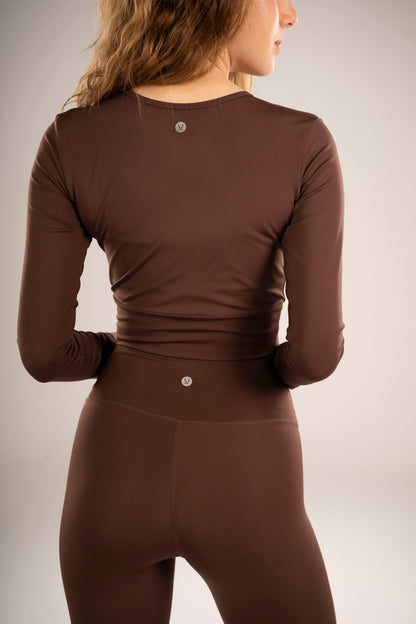 LONG - SLEEVE TOP - COCOA BROWN