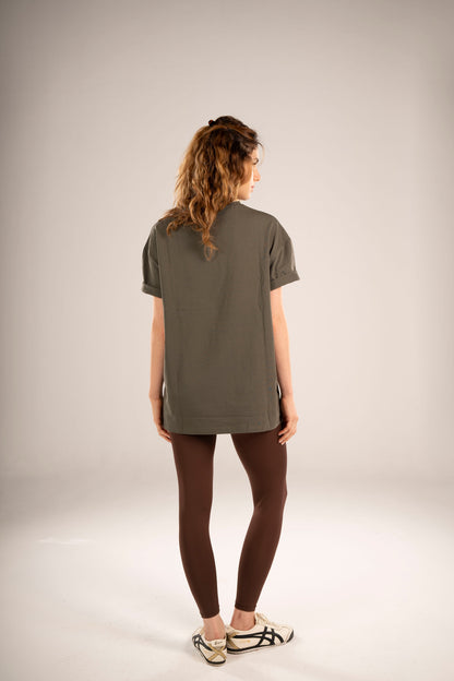 OVERSIZED UNISEX T-SHIRT - OLIVE GREEN