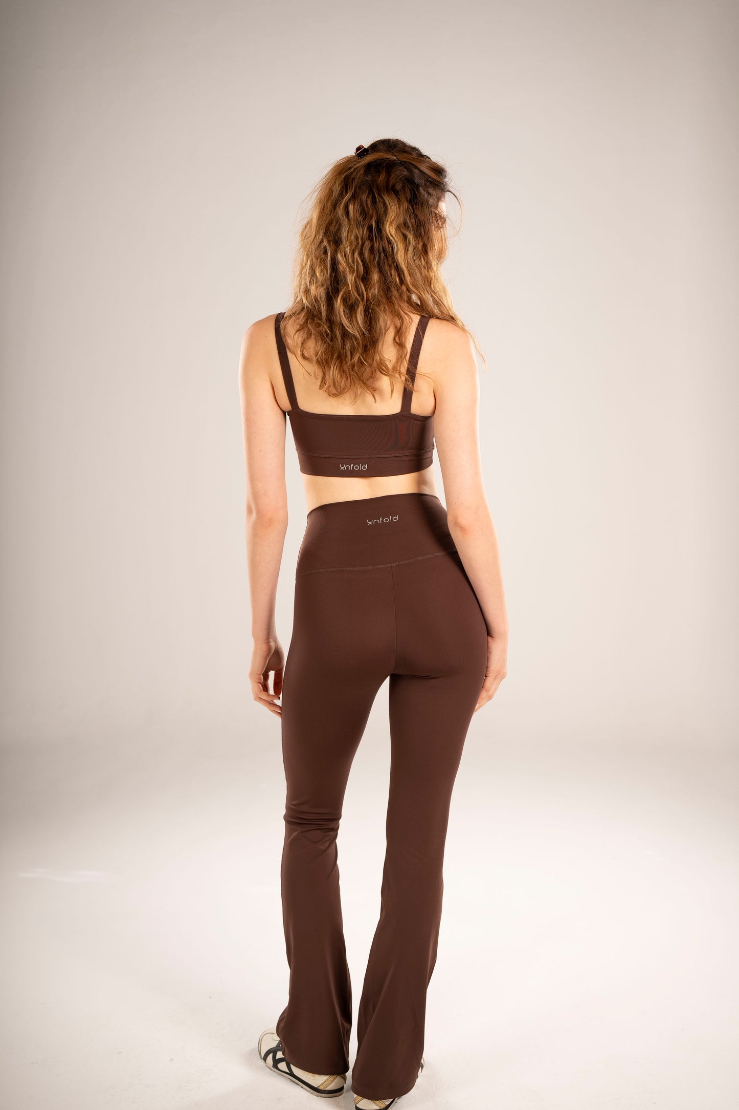 FLARED LEGGINGS - COCOA BROWN