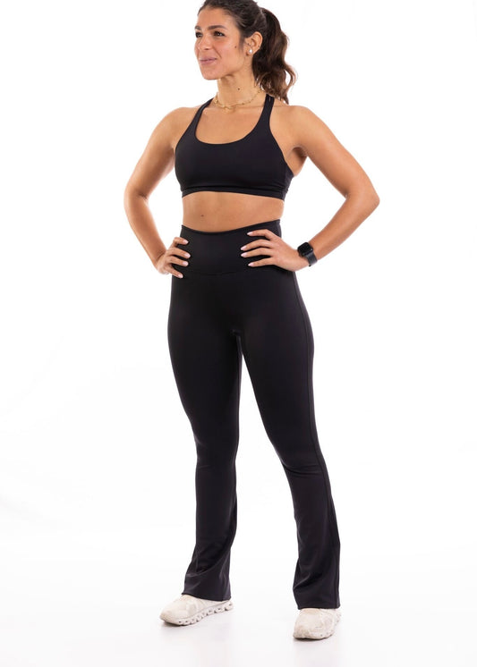 FLARED LEGGINGS - MIDNIGHT BLACK