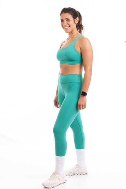CROSS STRAPPY BRA - EMERALD GREEN