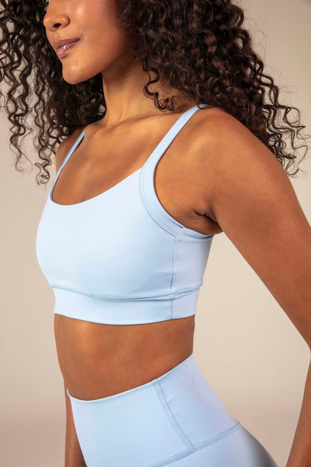 STRAPPY SPORTS BRA - SKY BLUE