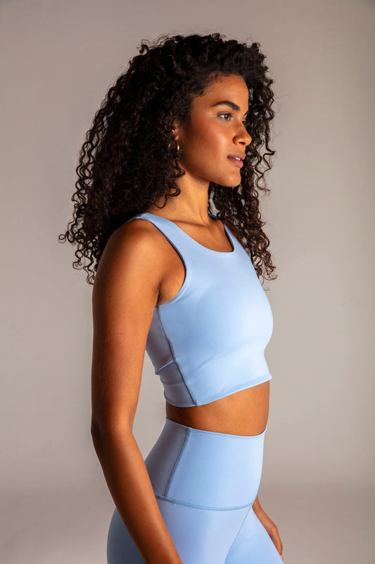 CROP TOP - SKY BLUE
