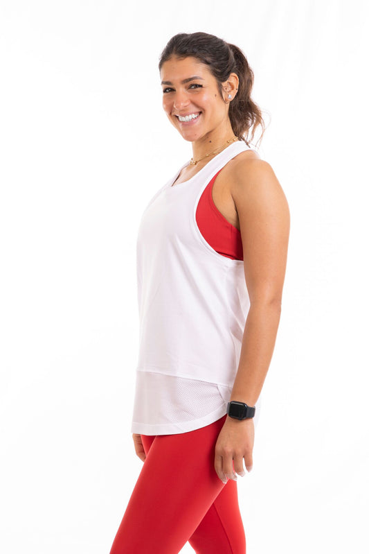 RELAXED RACERBACK - MILKY WHITE
